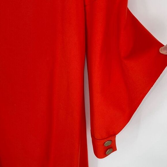 Scapa Lauren Perre Womens Long Flared‎ Sleeve Tunic Shift Dress Tomato Small - Picture 6 of 10